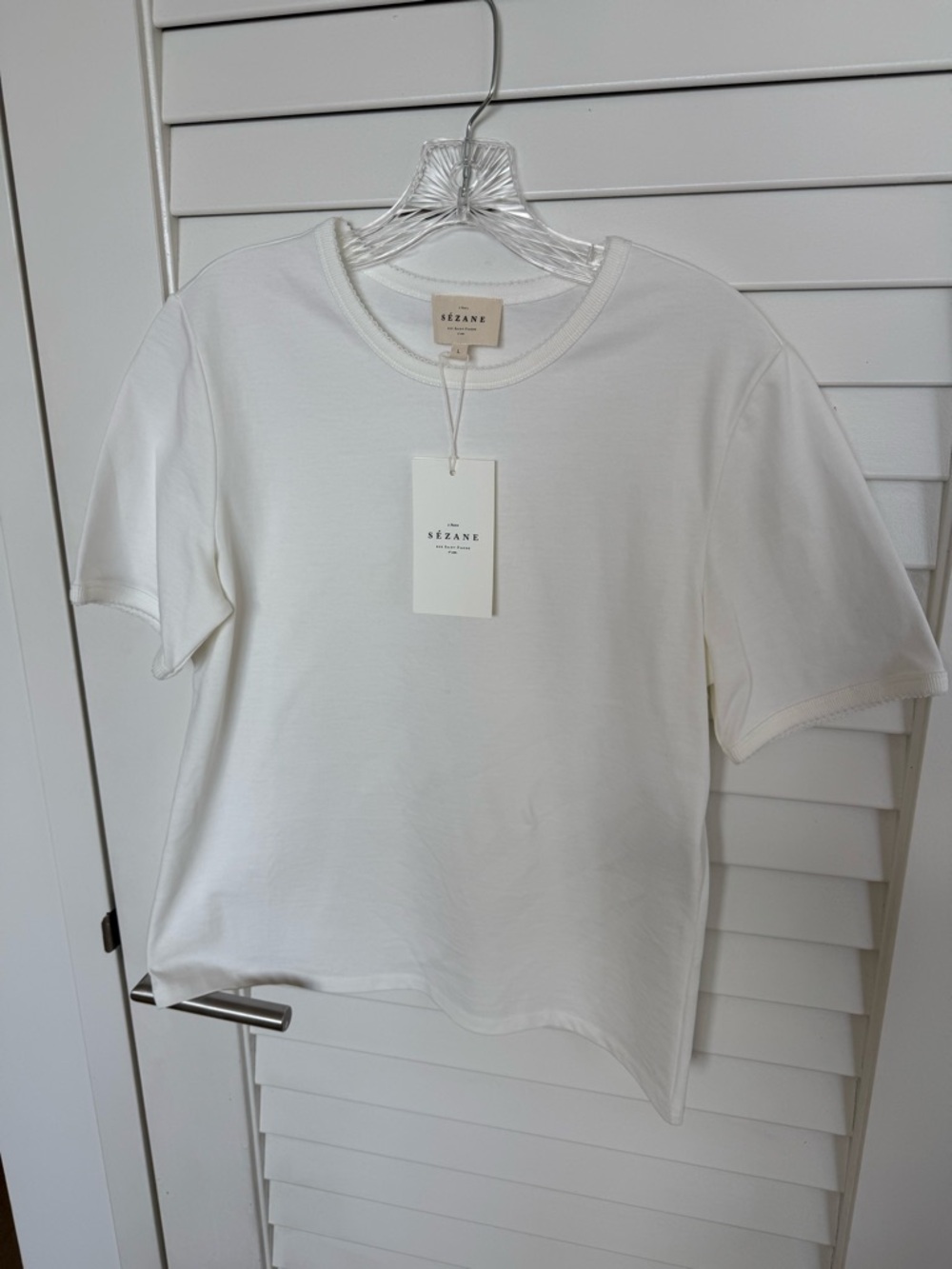 NWT Sezane 100% Cotton Nolan T-Shirt in White